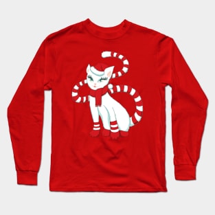 Cat In Christmas Mood Long Sleeve T-Shirt